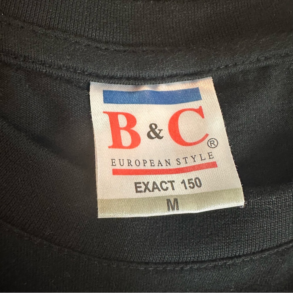 B&C Belgium Black T-Shirt size M Unisex - Picture 4 of 7